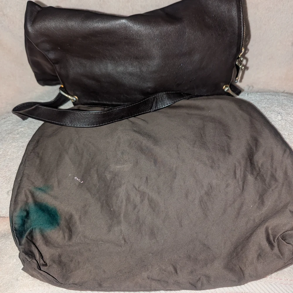 Ravasi Firenze Dark Brown Leather Hobo Bag. Made In Italy.